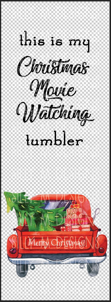 Christmas Truck PNG for Skinny Tumblers