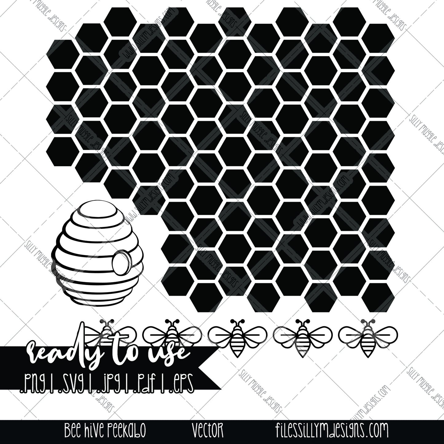 Bee Hive Tumbler Peekaboo Template SCG
