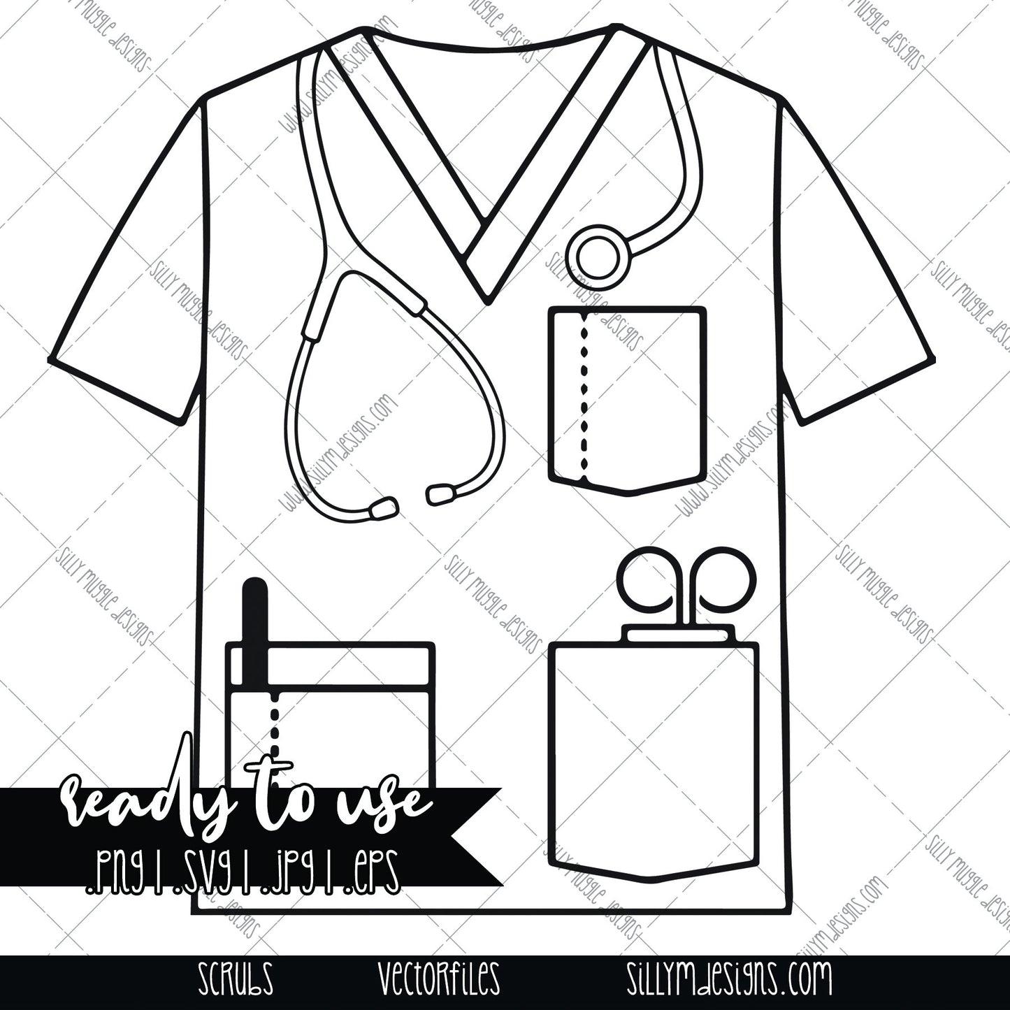 Medical Scrubs SVG