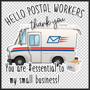 Mail Carrier Thank You Sticker DIGITAL | .png & .jpeg