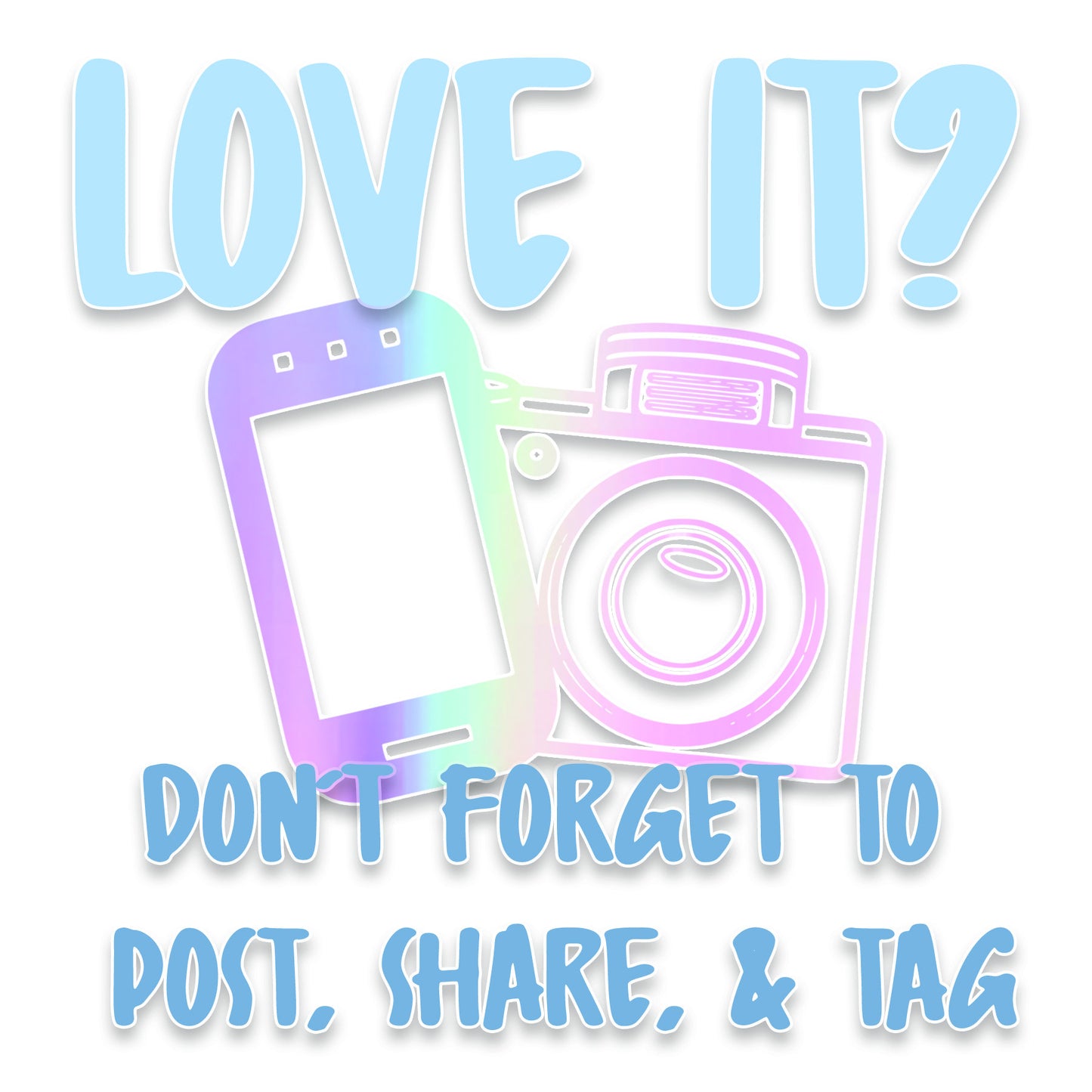 Love it, Tag us Social Media Sticker DIGITAL | .png & .jpeg
