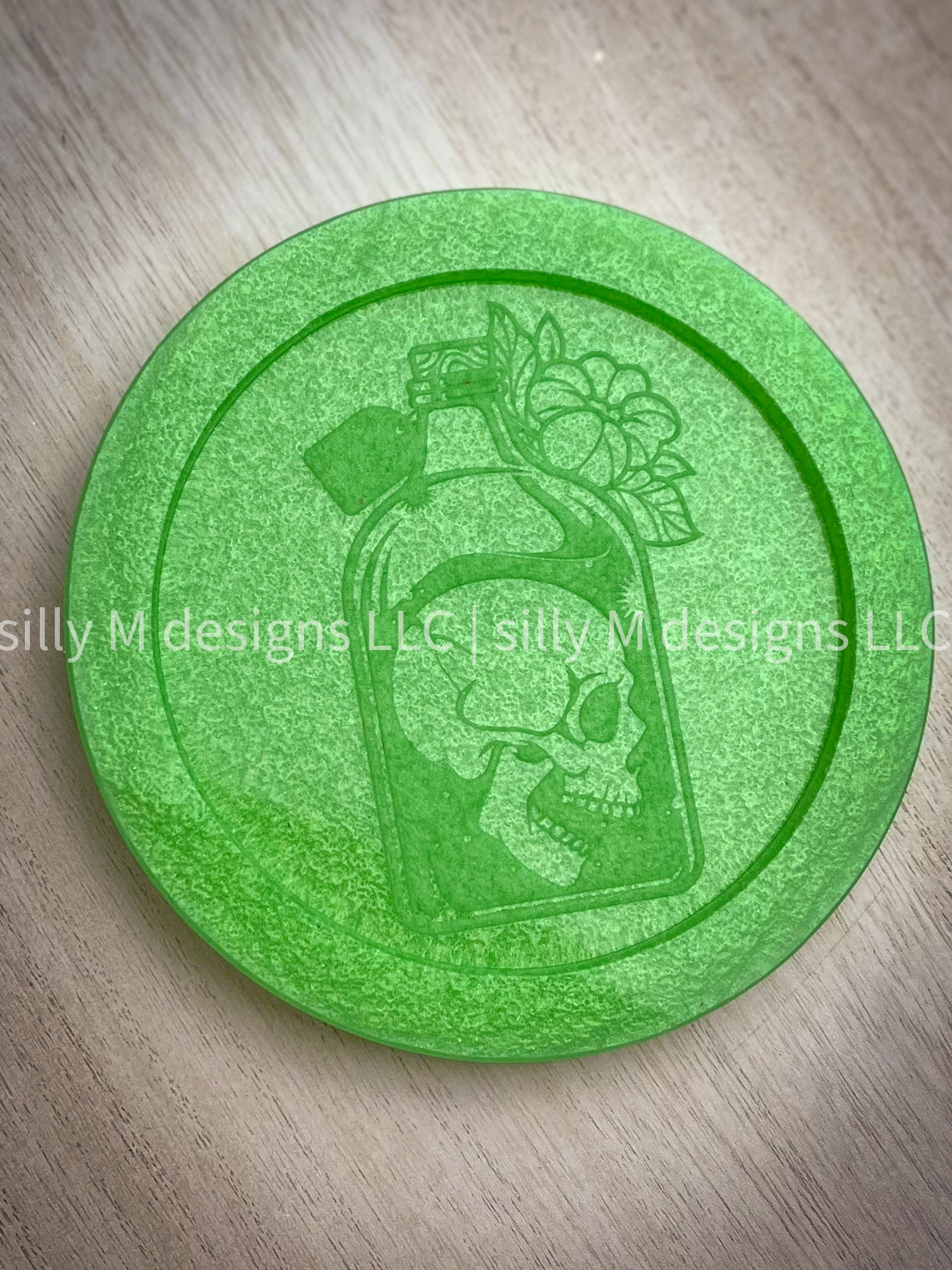 Rectangle Skull Potion Coaster Mold