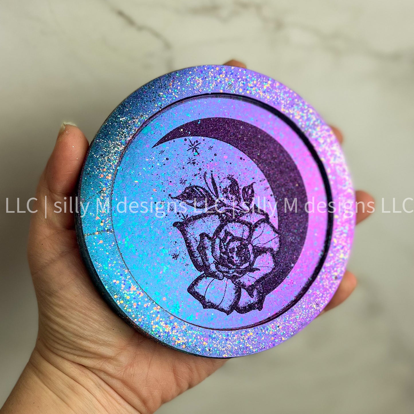 Moon Rose Skellie Coaster Mold