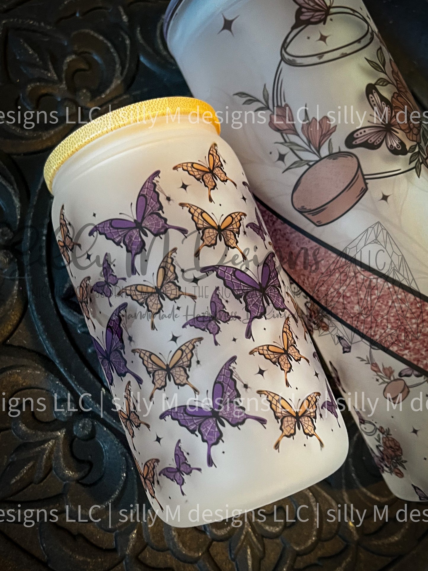 Butterfly Jar Glasses | Frosted