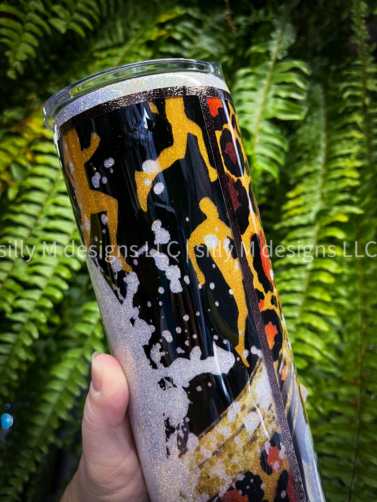 Track Mom Glittered Tumbler