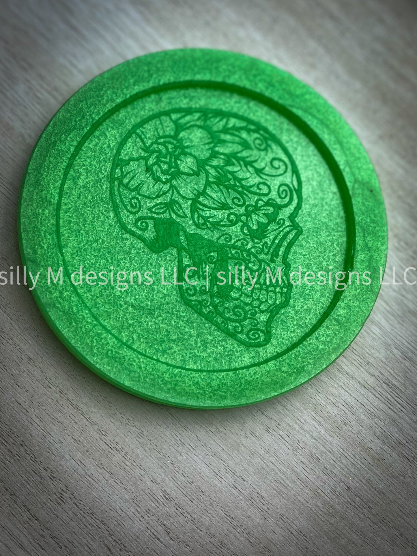 Floral Skull Coaster Mold