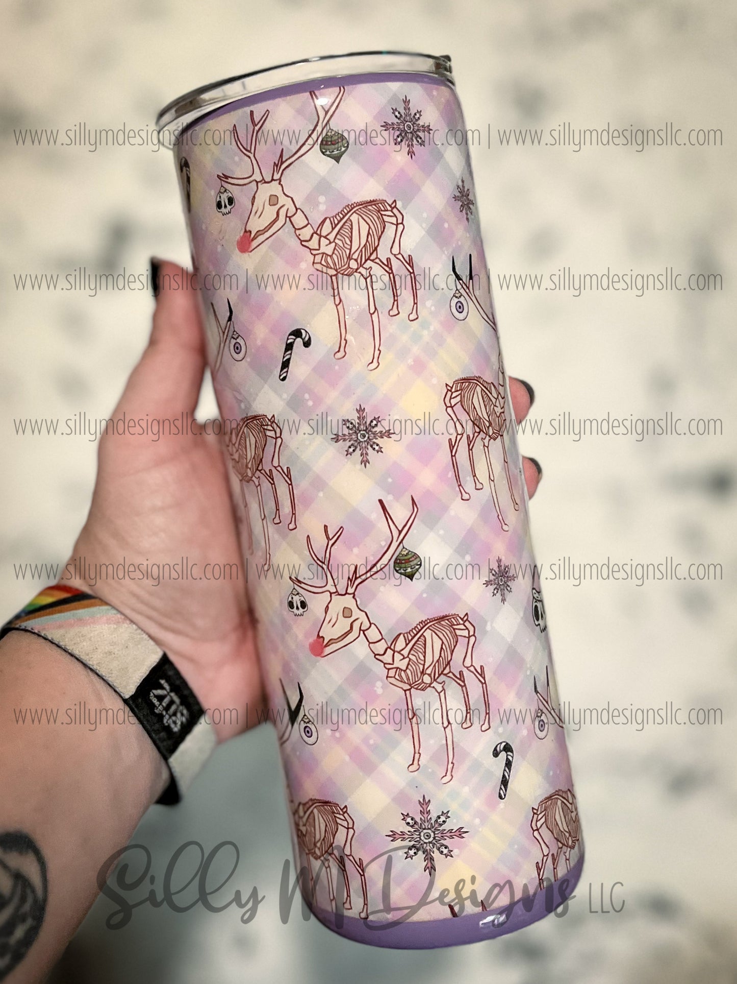 Reindeer Skeleton 20oz Tumbler
