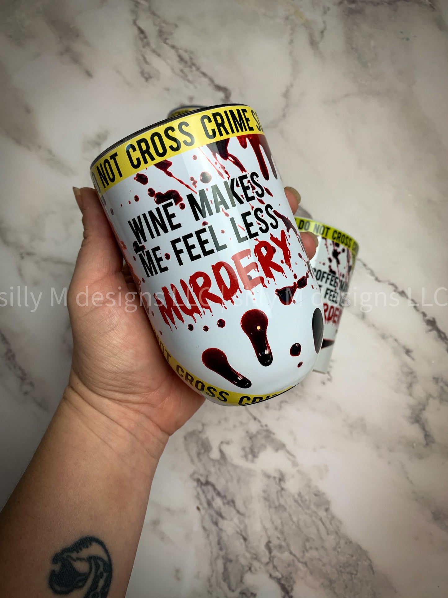 Murdery 10oz Stainless Wine Tumbler