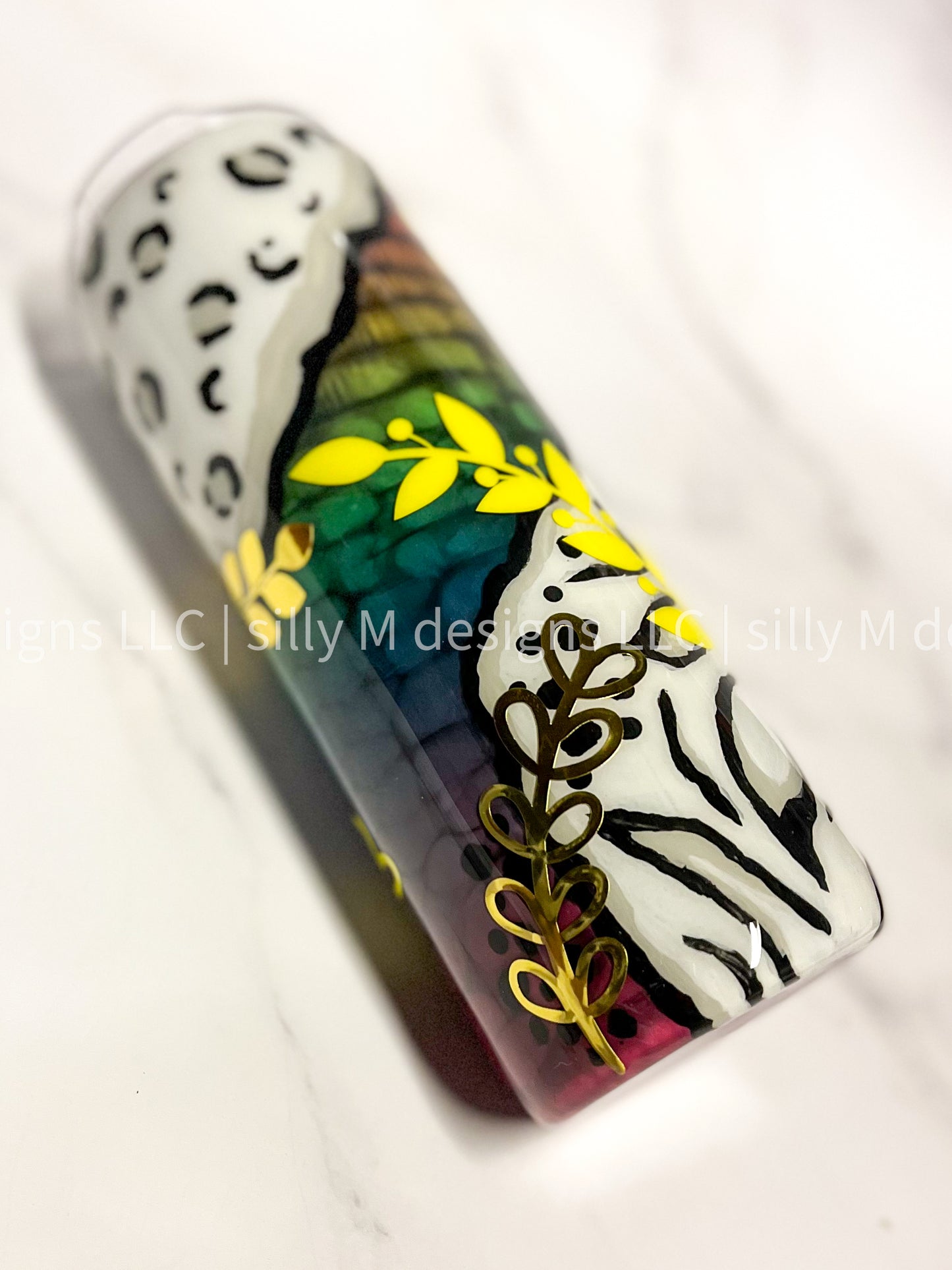 Rainbow Animal Print Tumbler