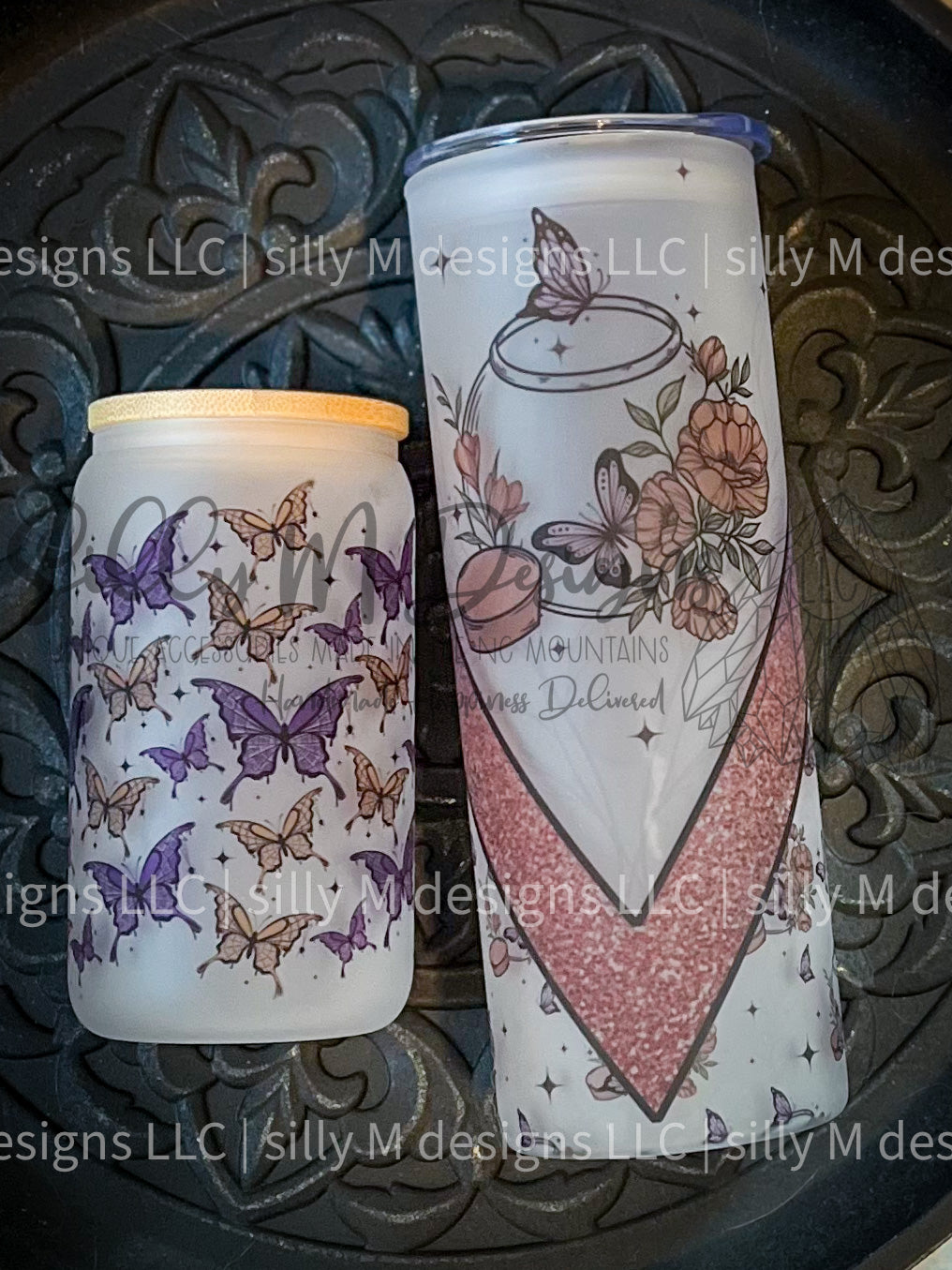 Butterfly Jar Glasses | Frosted
