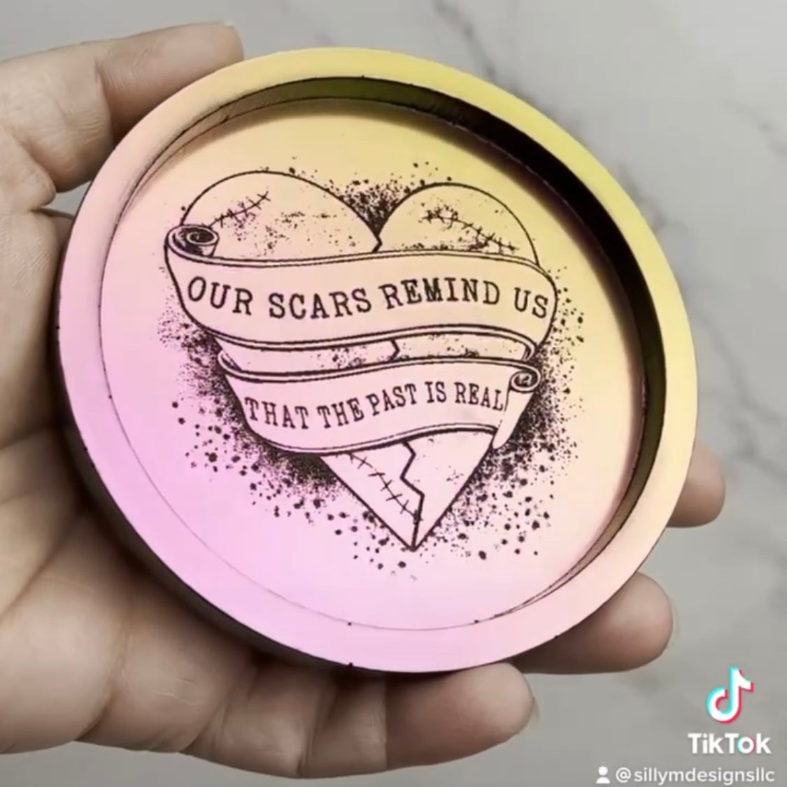 Scars Coaster/Trinket Dish Mold