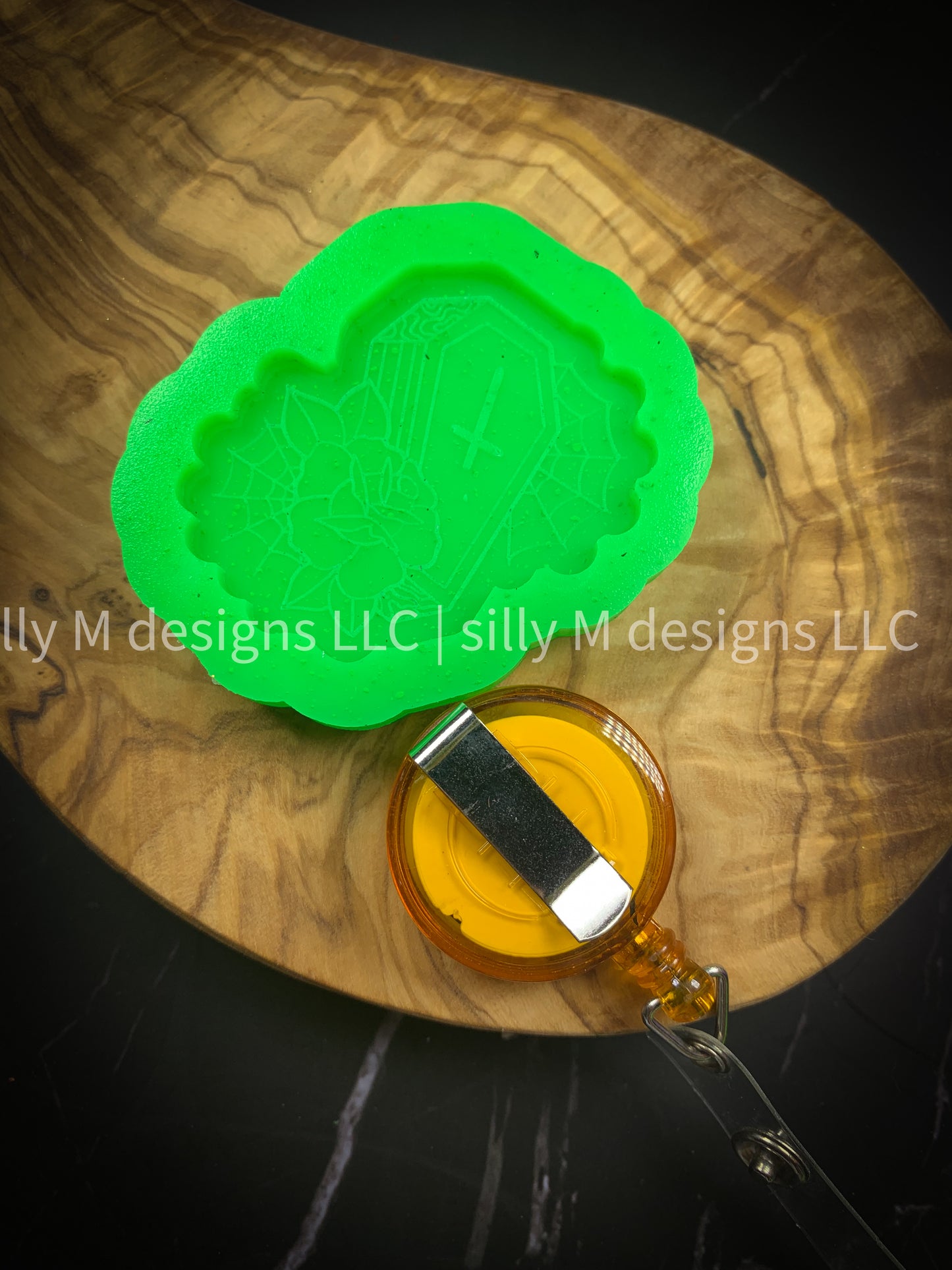Floral Coffin Badge Reel Mold