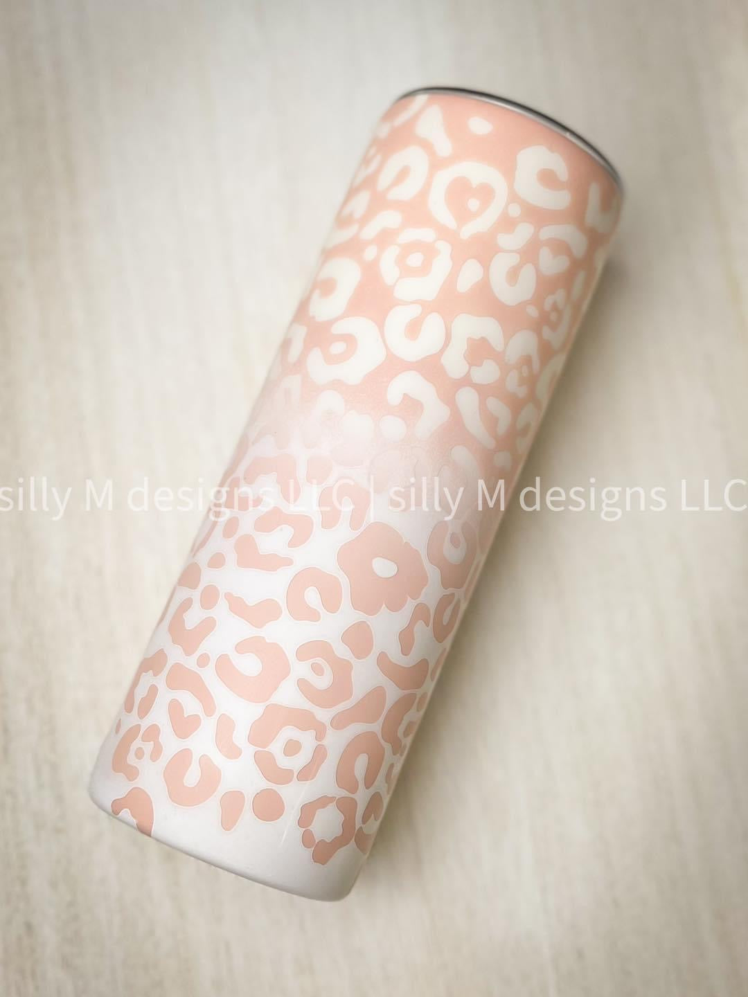 Blush Ombre Leopard Matte Tumbler