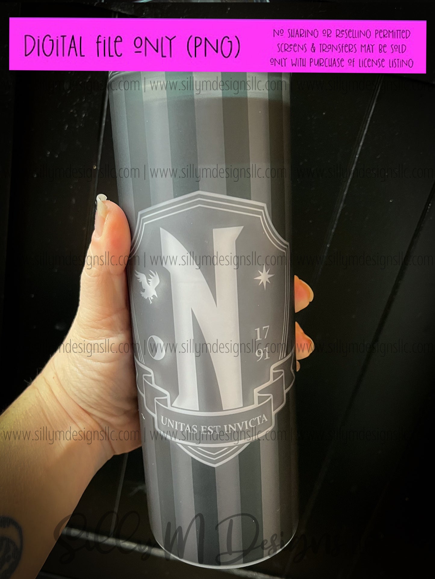 Wednesday's Nevermore Uniform | Tumbler Wrap | PNG