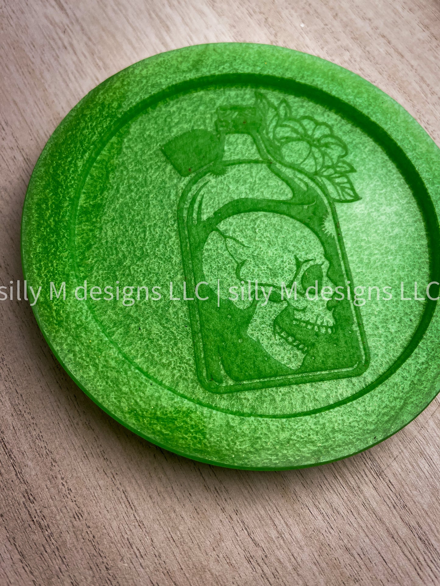 Rectangle Skull Potion Coaster Mold
