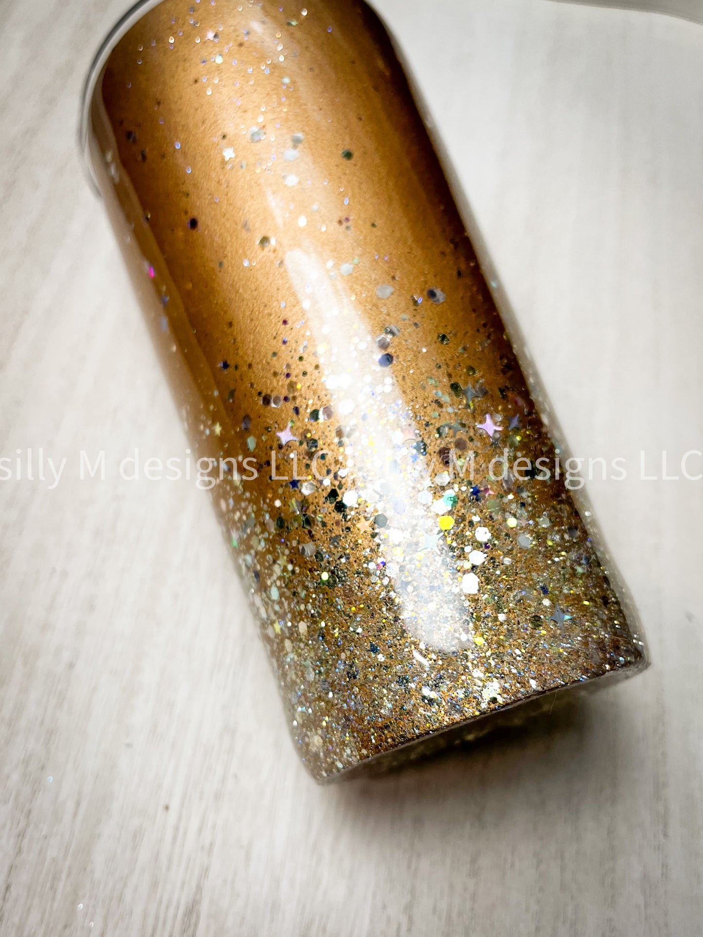 Golden Cashmere Glitter Ombre Tumbler