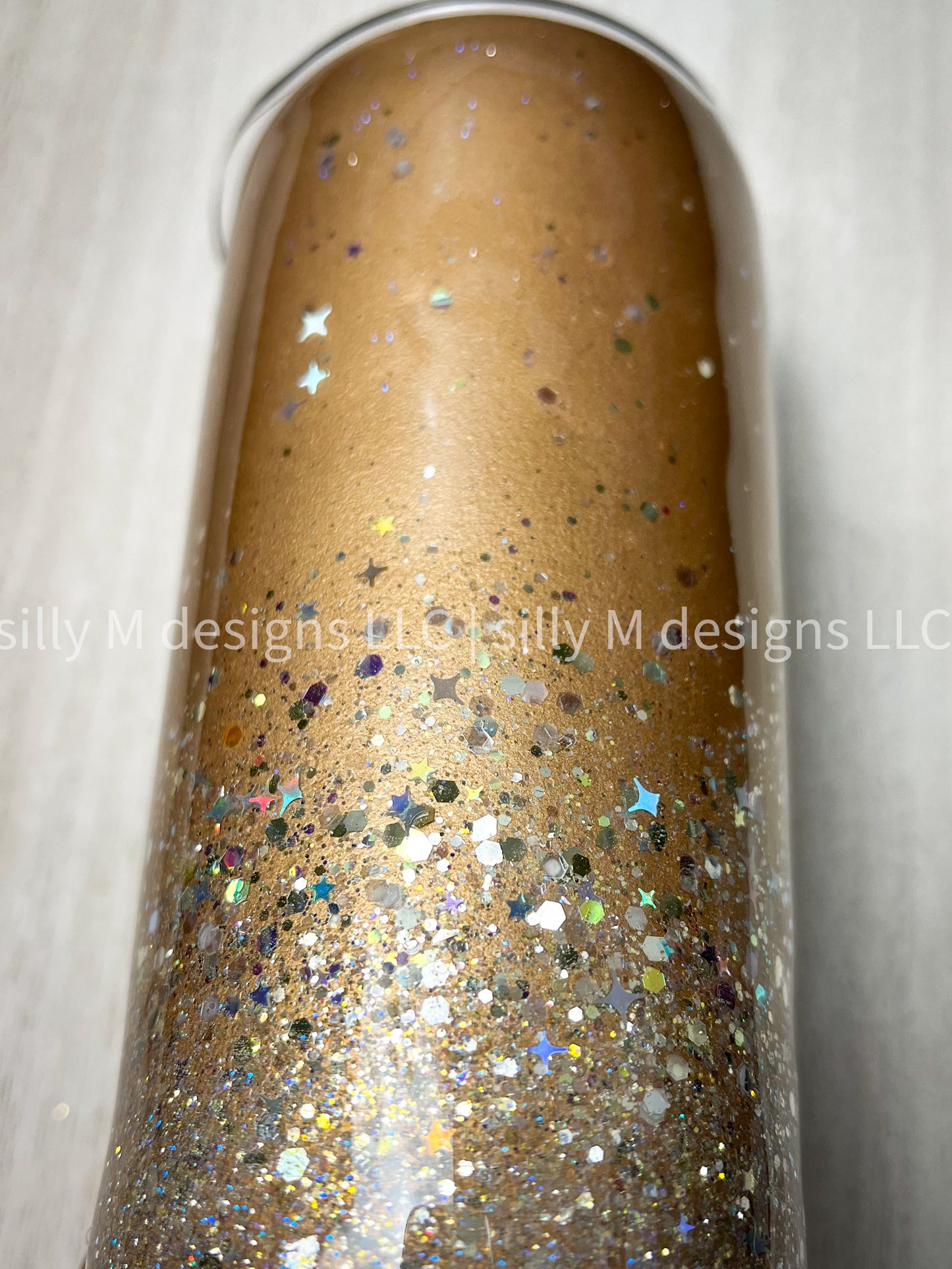 Golden Cashmere Glitter Ombre Tumbler