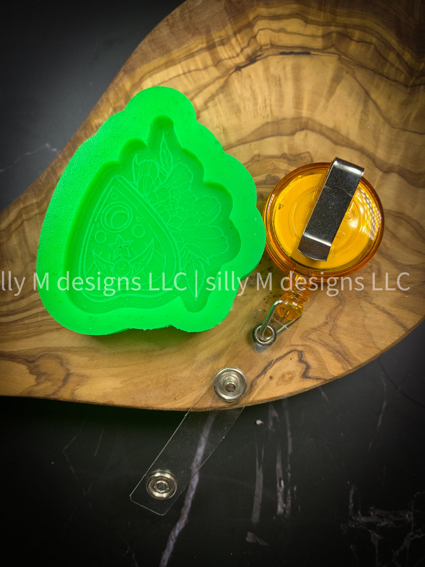 Floral Planchette Badge Reel Mold
