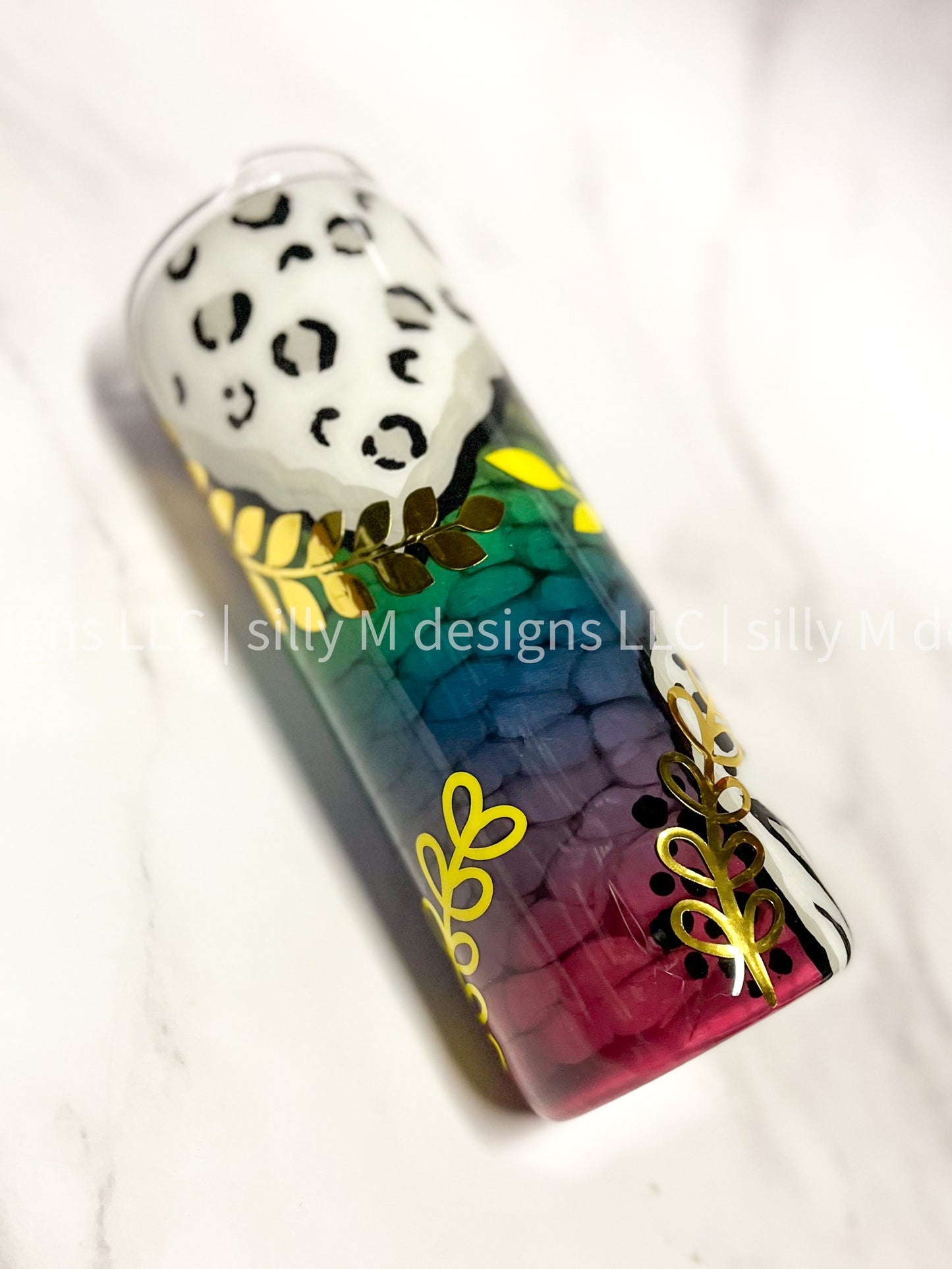 Rainbow Animal Print Tumbler