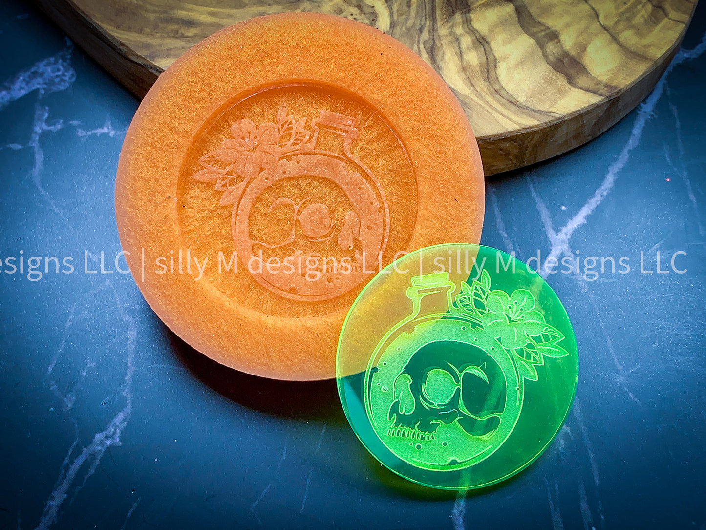 Skull Potion Badge Reel Mold