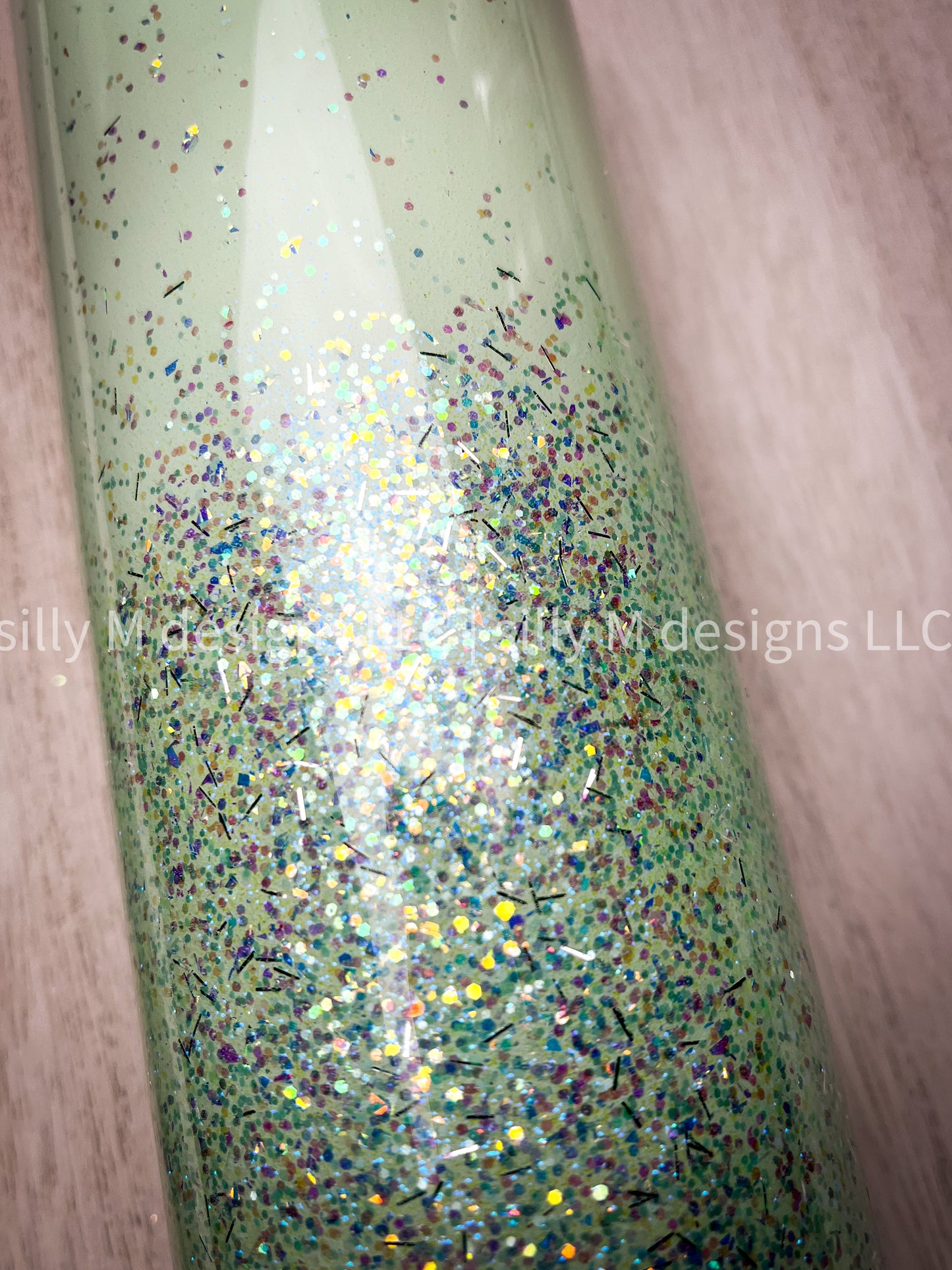 Modern Mint Glitter Ombre Tumbler