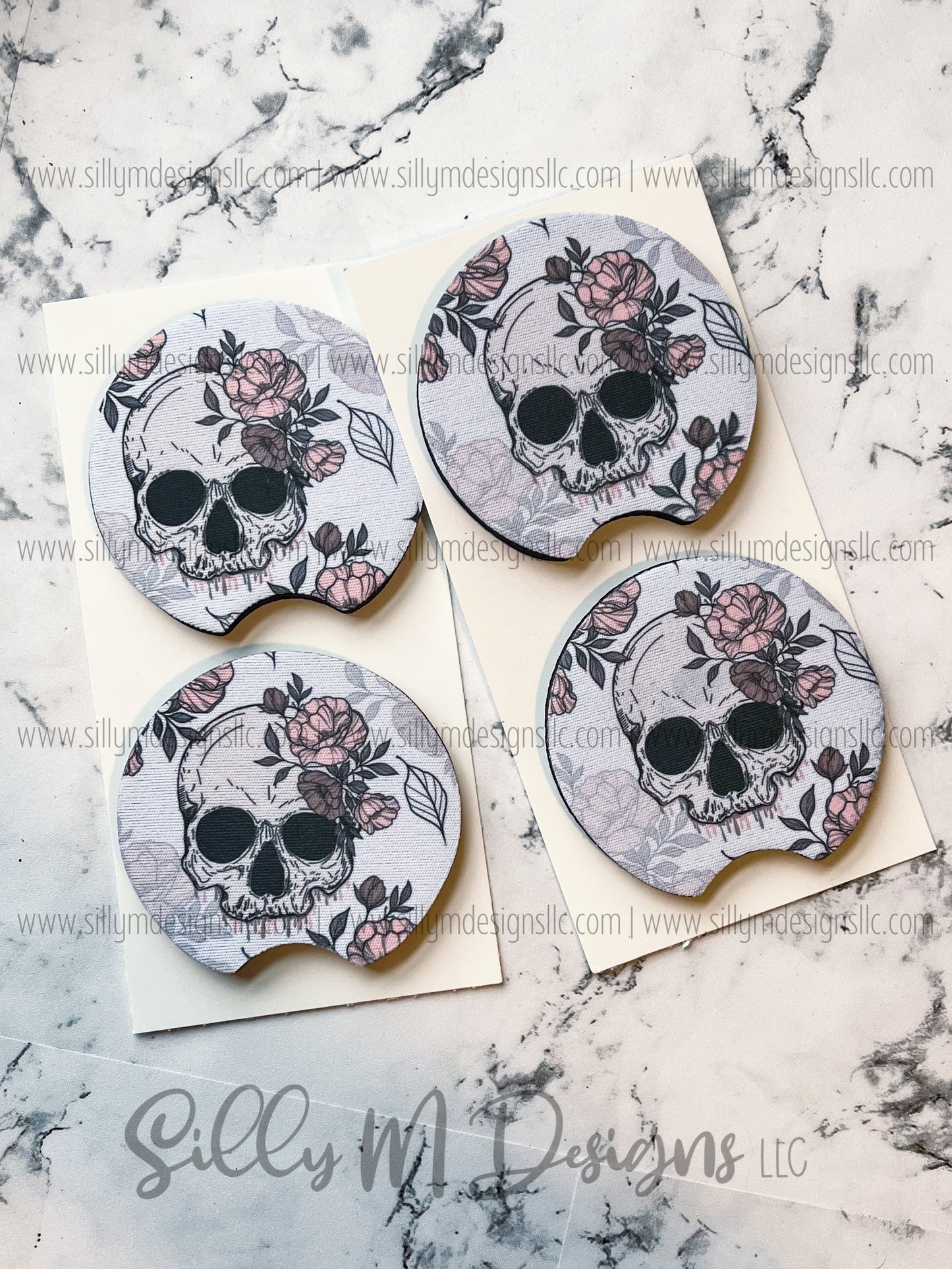 Skellie Floral Neoprene Coaster Set