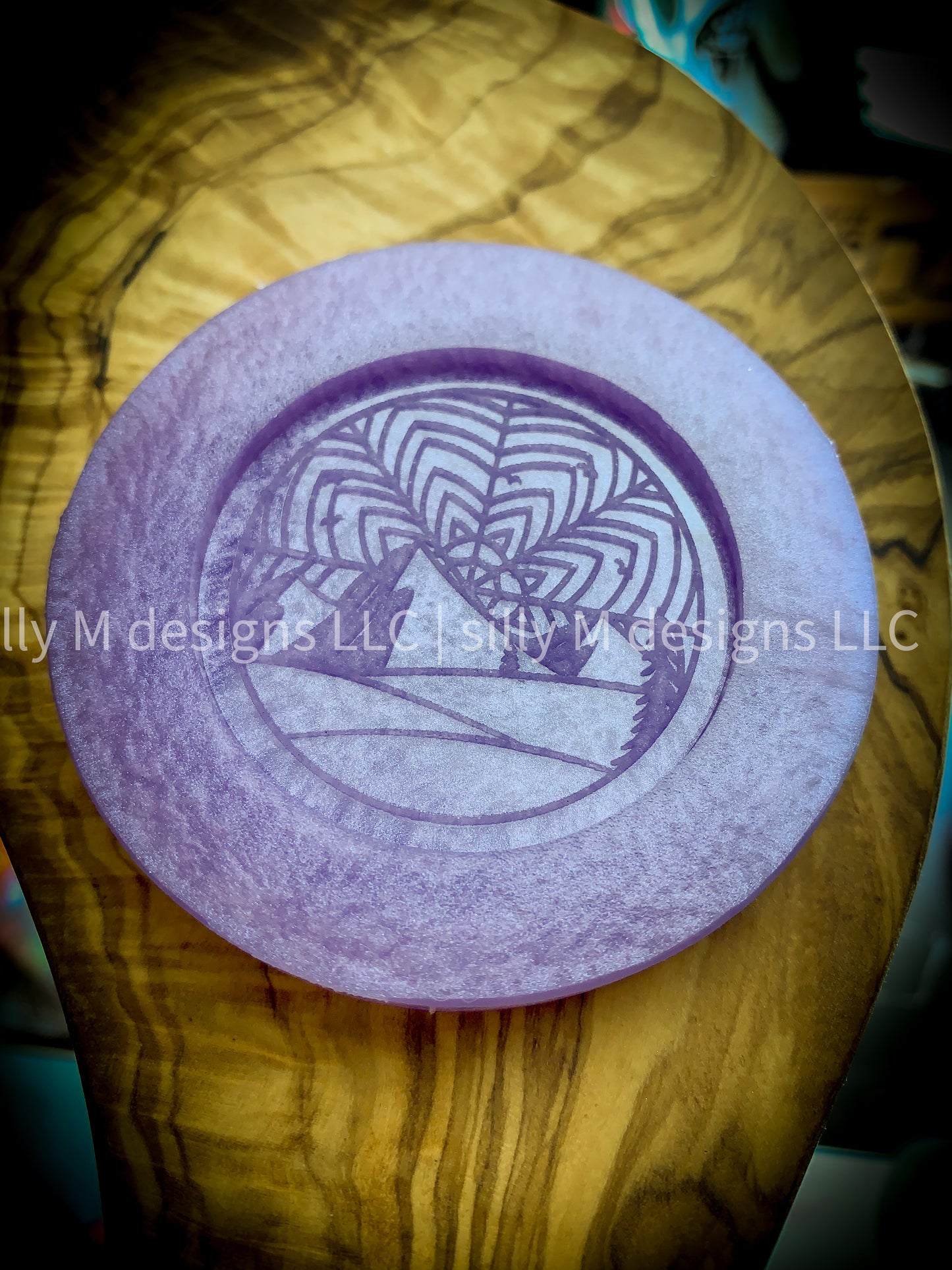 Mountain Mandala Grippie/Badge Reel Silicone Mold