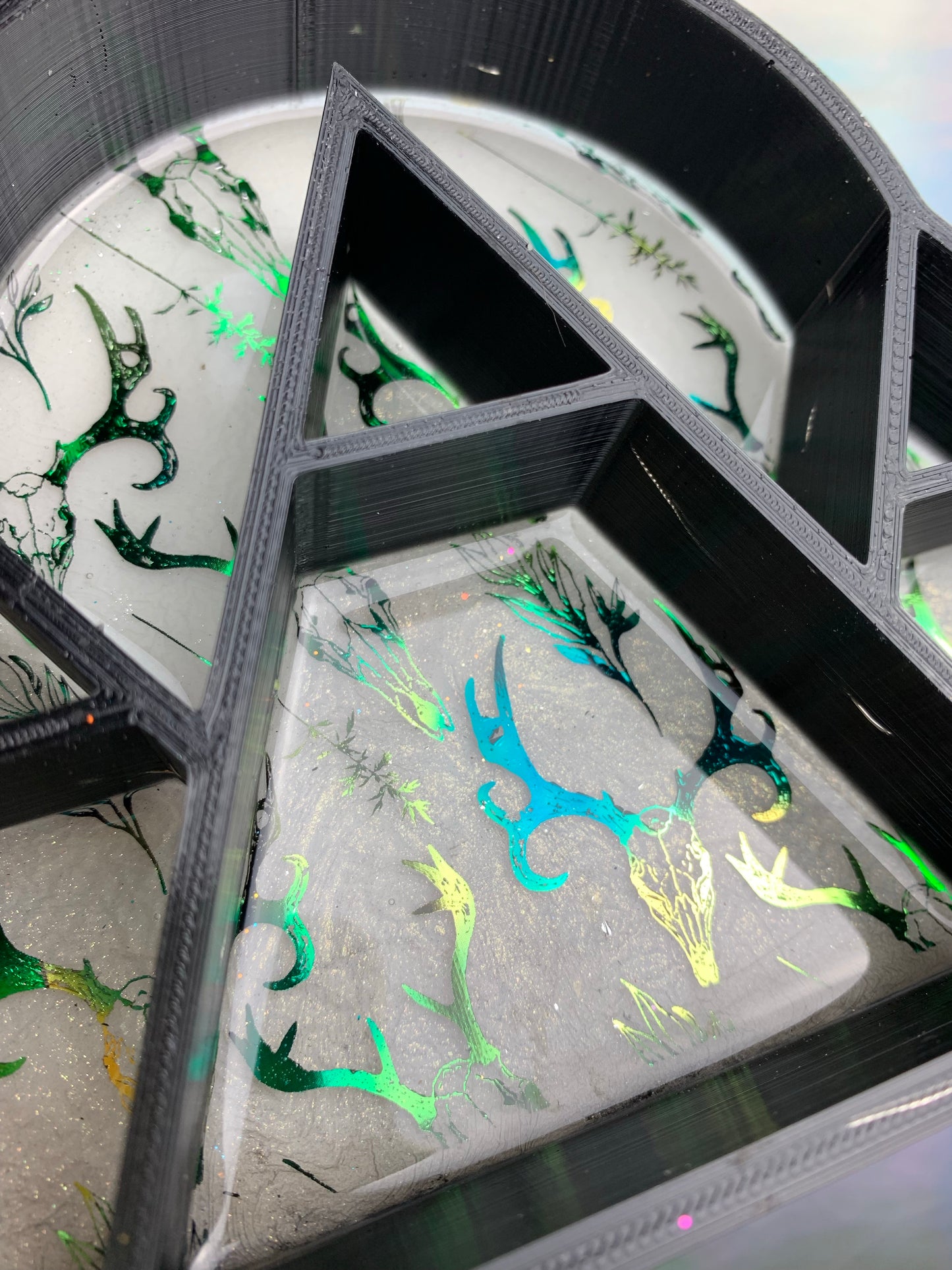 Holographic Mountain Glow-in-the-Dark Light Shelf | Mini Shelf | Trinket Dish