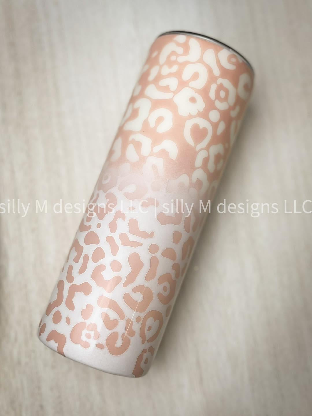 Blush Ombre Leopard Matte Tumbler