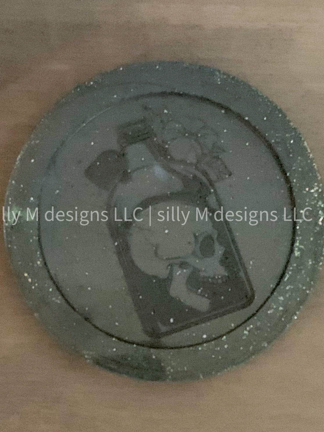 Rectangle Skull Potion Coaster Mold