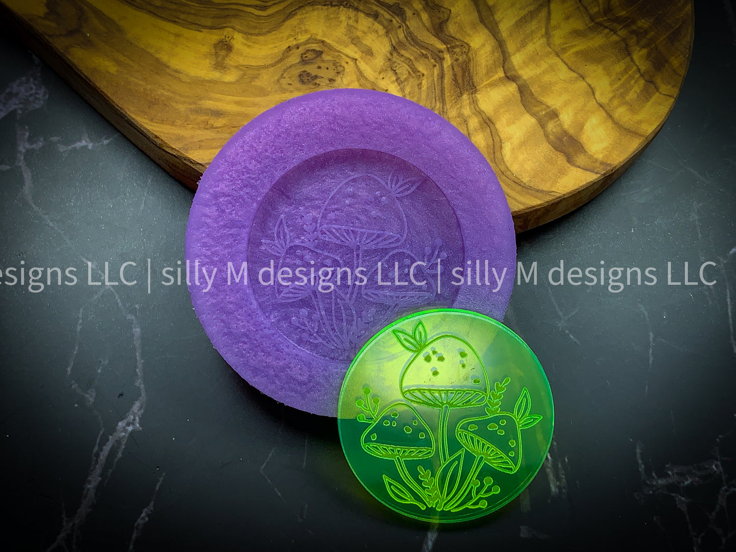 Triple Mushroom Grippie/Badge Reel Silicone Mold