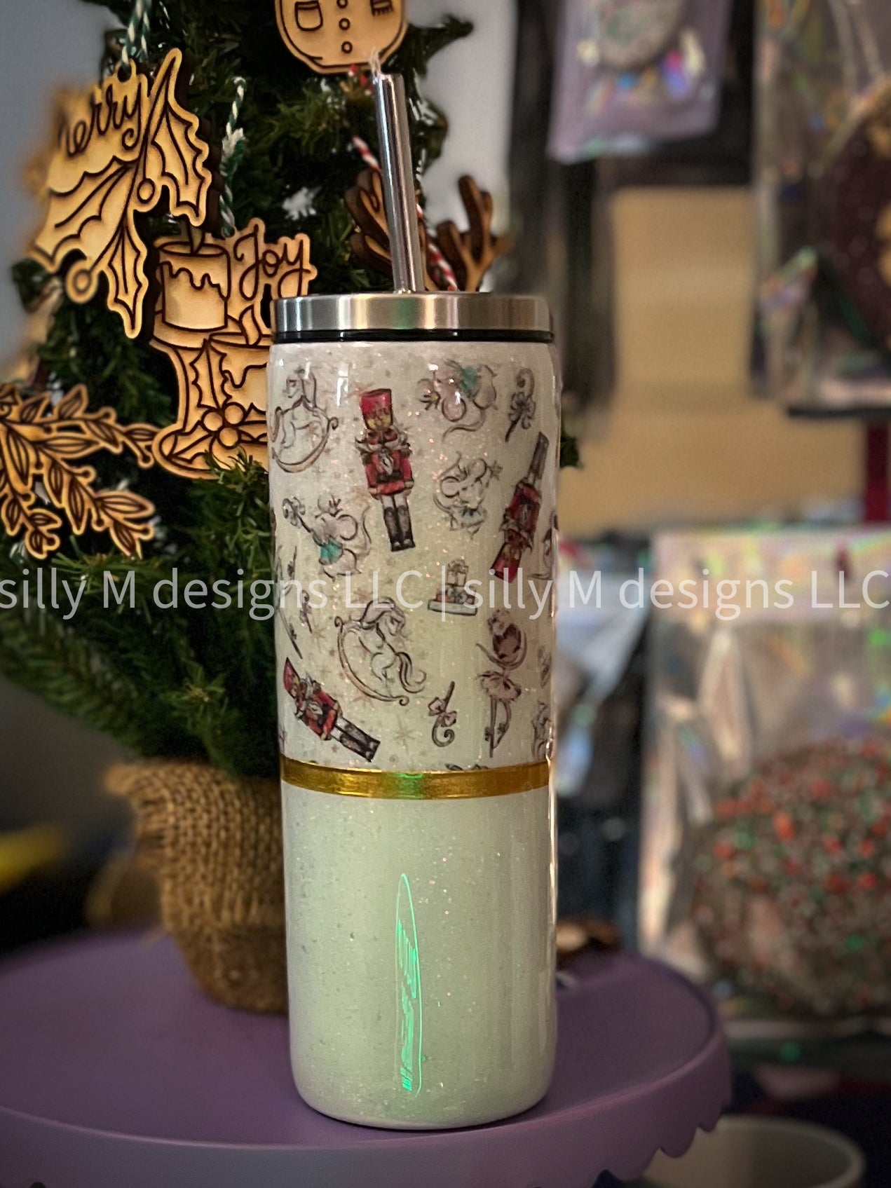 Neutral Nutcracker Christmas 20oz Tumbler RTS