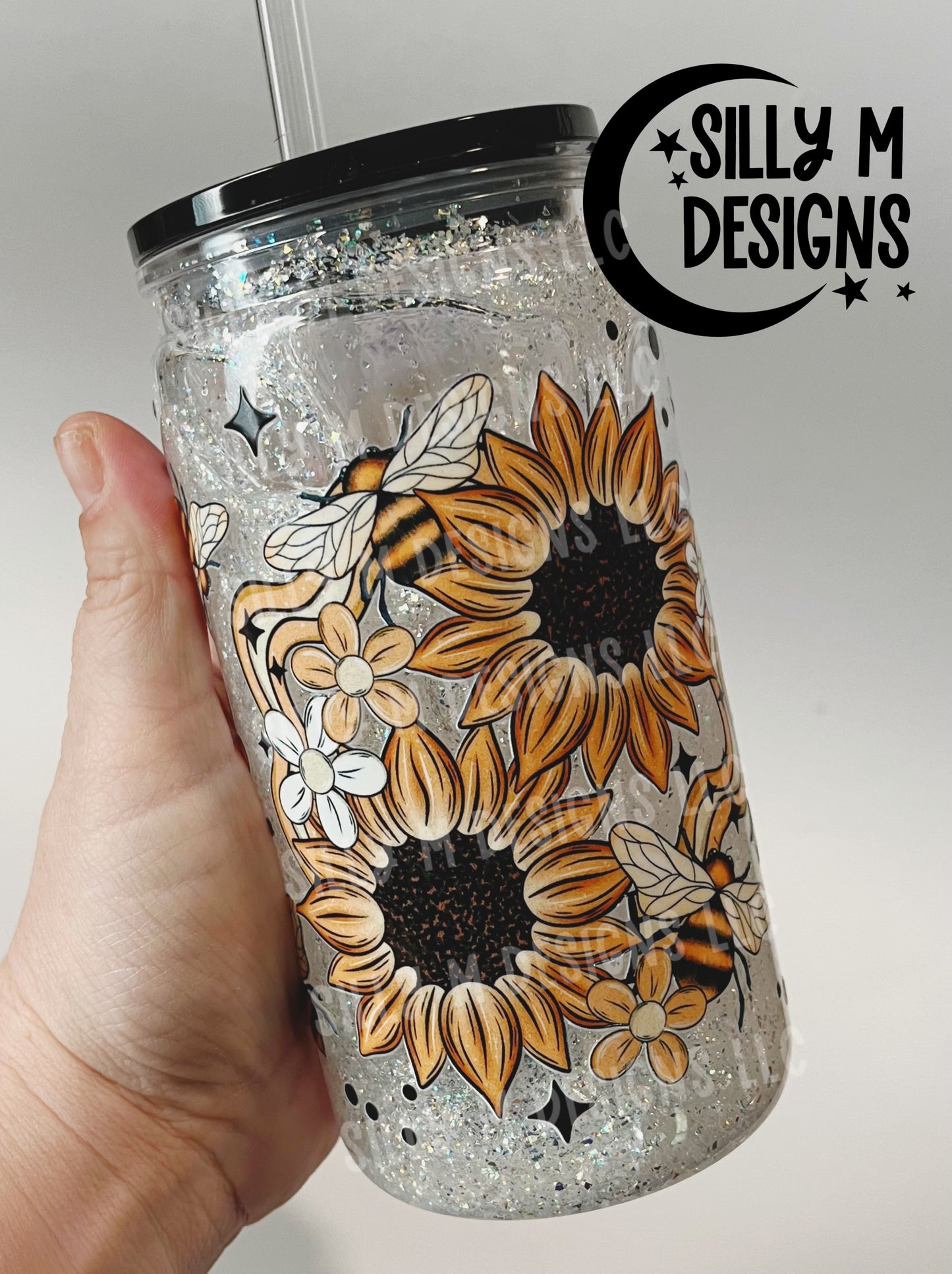 Bee Florals Acrylic 12oz