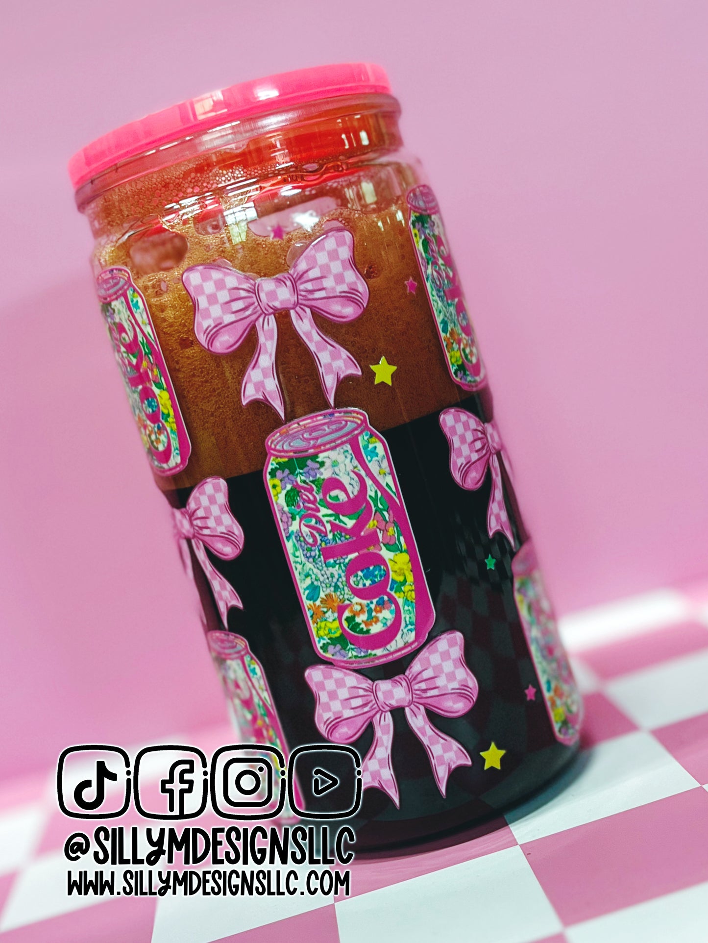 Floral Diet Cola Fizz Acrylic 12/16oz
