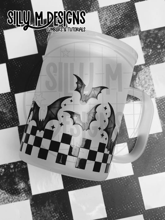 Checker Bats Glass 17 oz