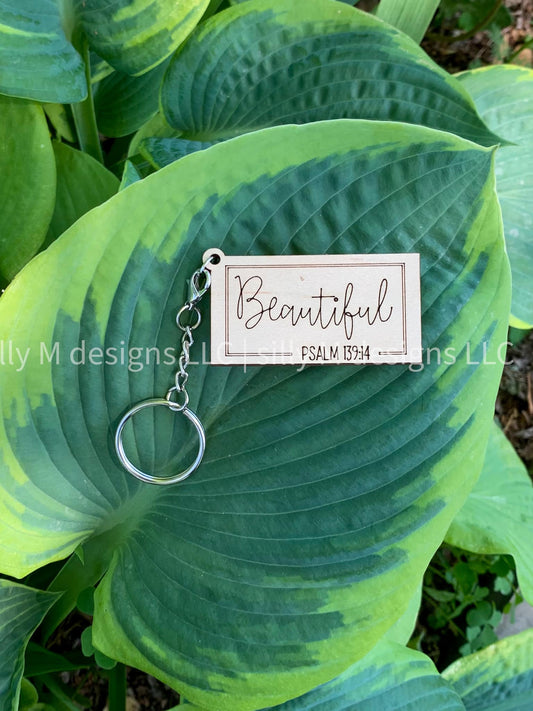 Beautiful Maple Wood Keychain