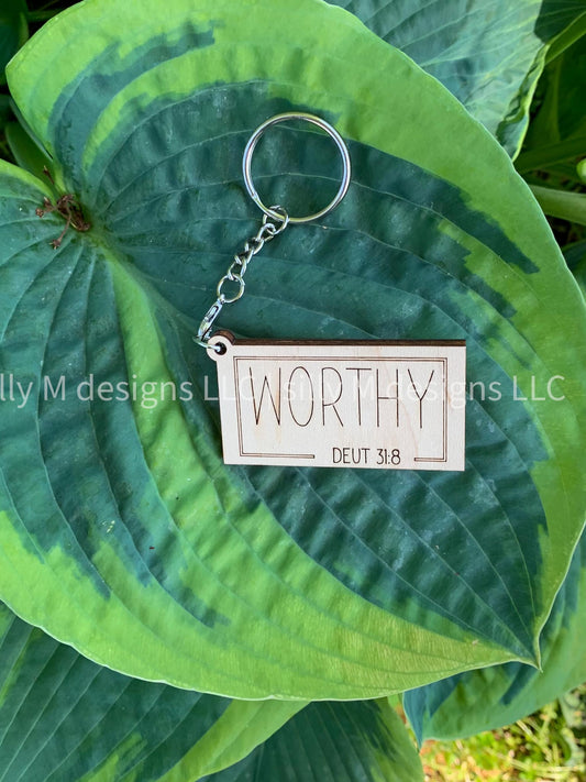 Worthy Maple Wood Keychain