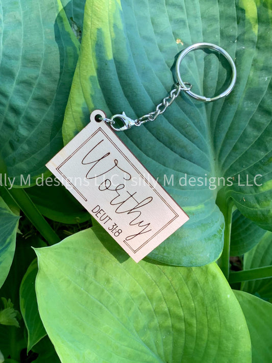 Worthy Maple Wood Keychain