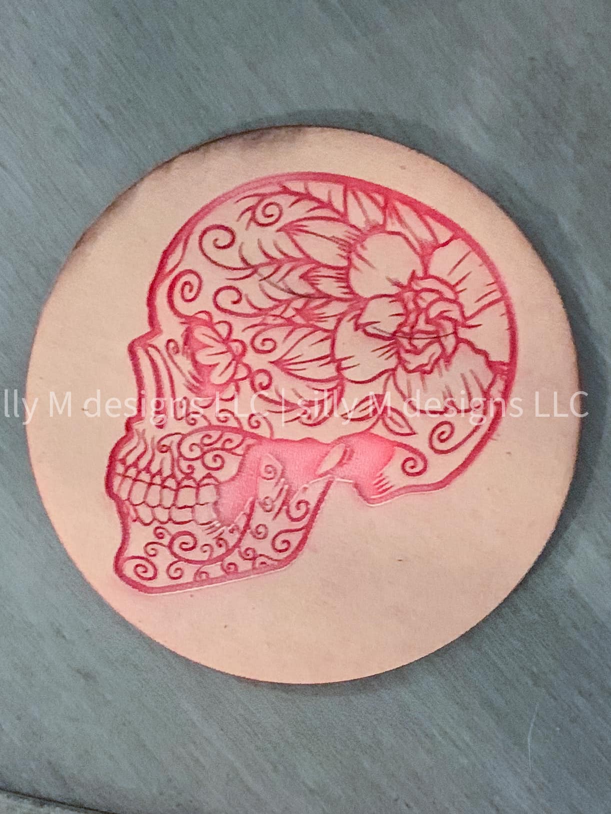 Floral Skull Coaster Mold