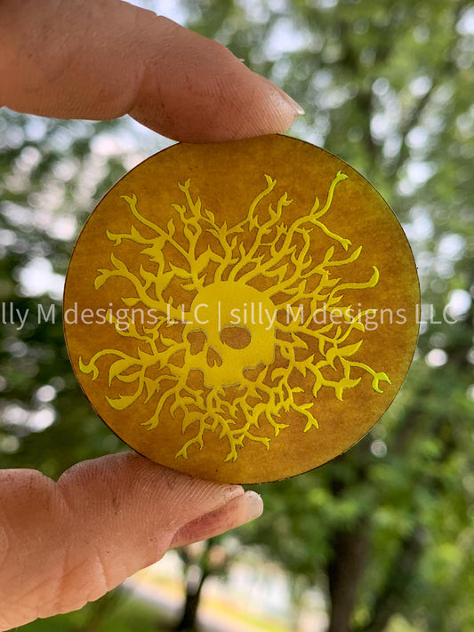 Malignant Skull Grippie/Badge Reel Silicone Mold