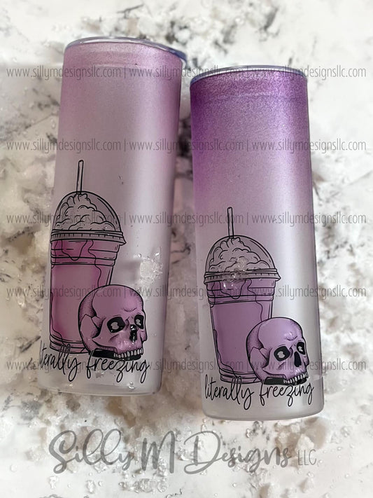 Literally Freezing Frosted Glass Tumbler | 25 ounces