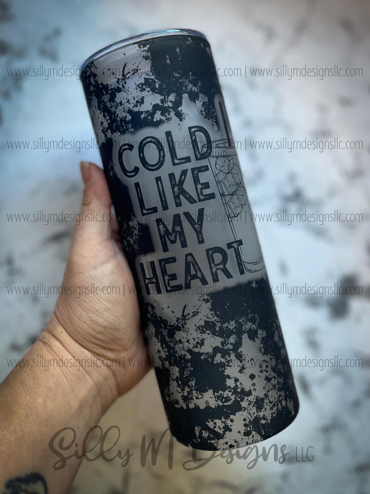 Cold Like My Heart Frosted Glass Tumbler | 25 ounces