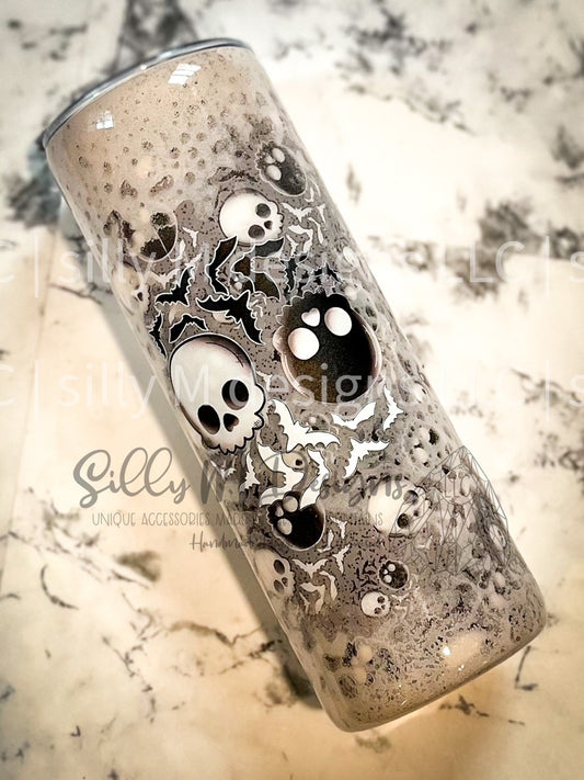Ying Yang Skulls Tumbler