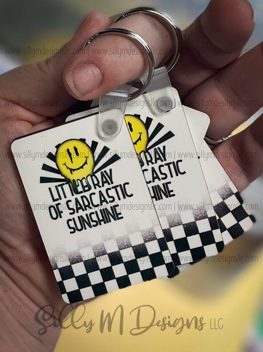 Ray of Sarcastic Sunshine Double-Sided Keychain