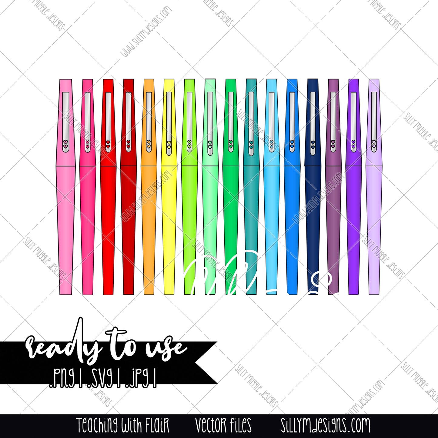 Teacher with Flair Digital Download RGB colors |  .png .jpg .svg