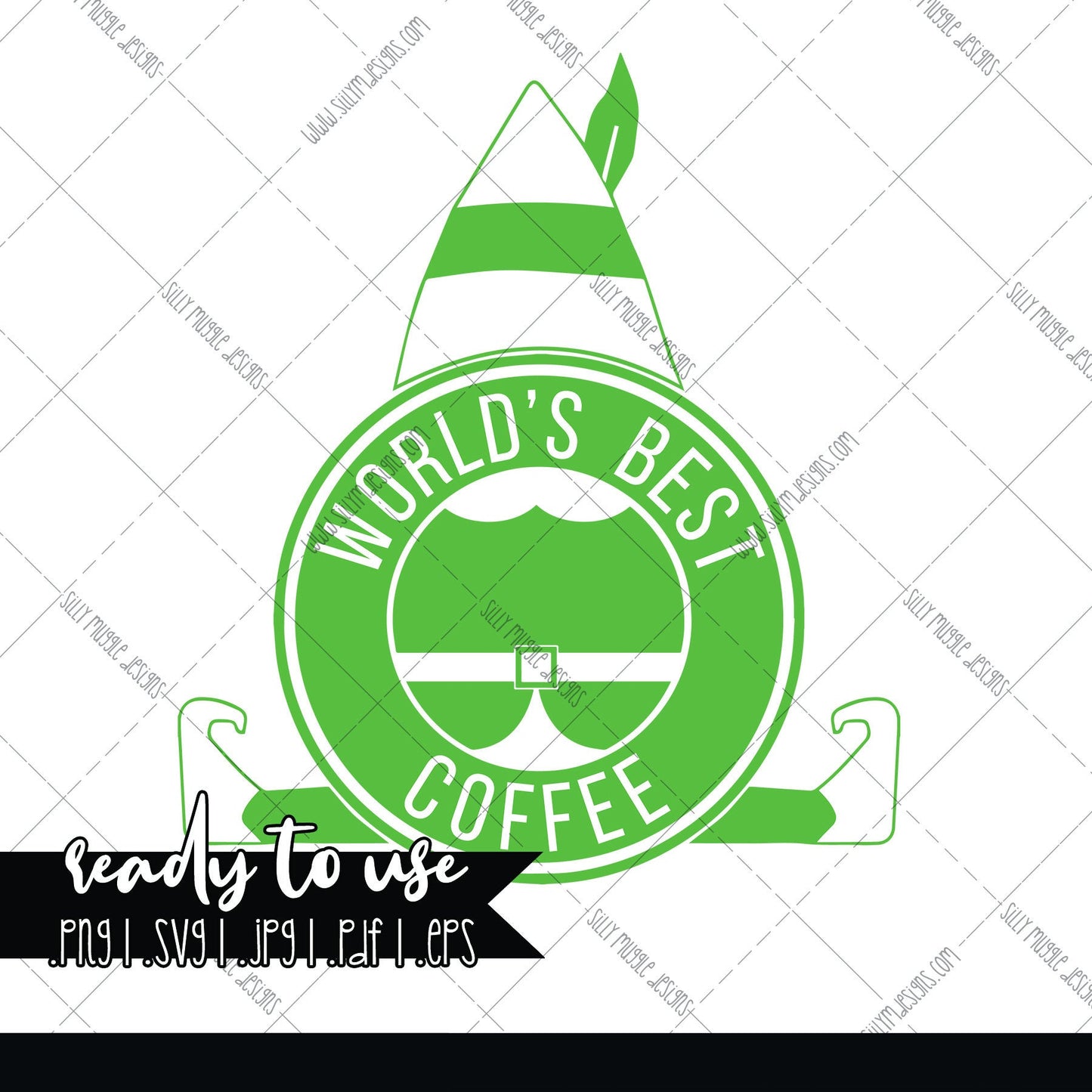 World's Best Coffee Elf SVG