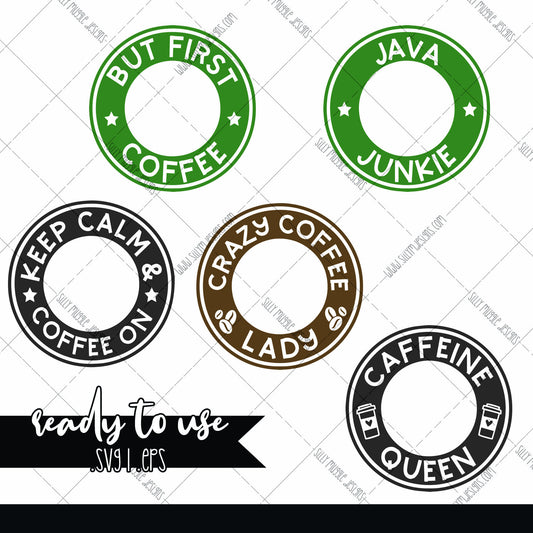 Coffee Lovers SVG Bundle Logo Decal Add On