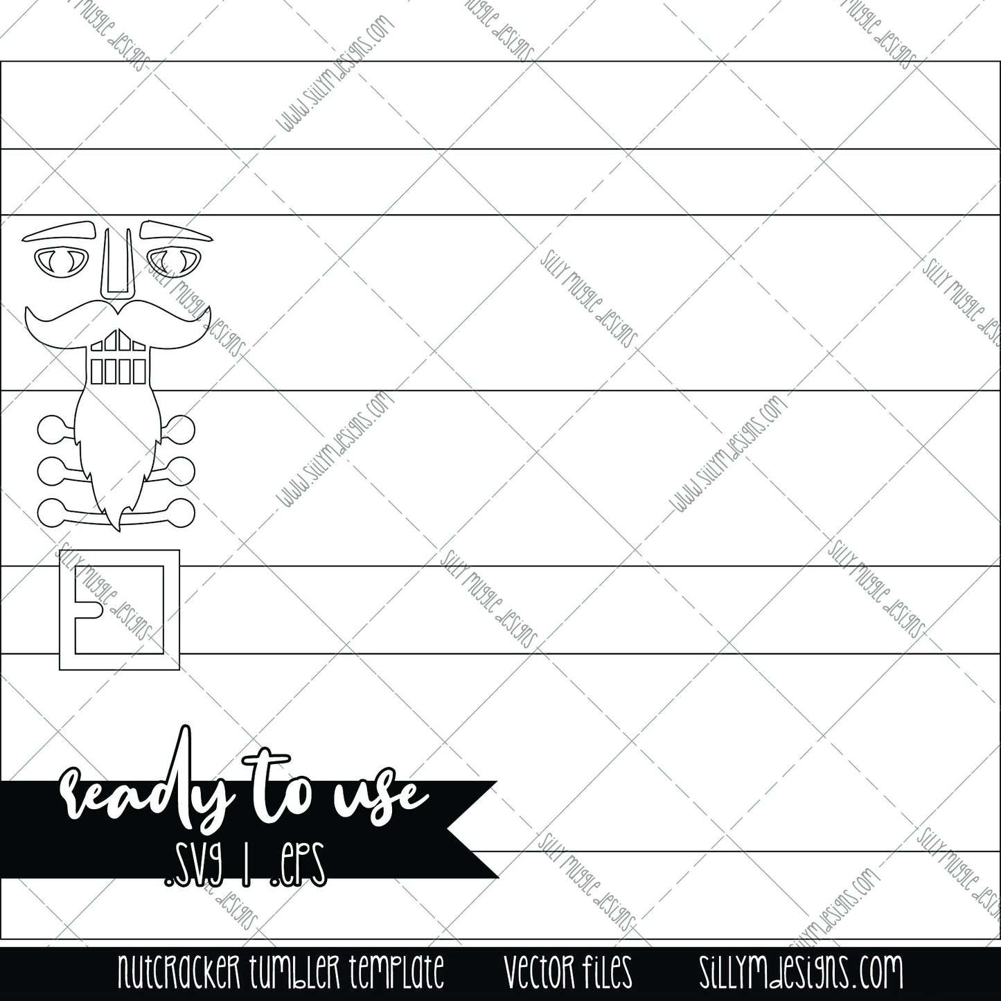 Nutcracker Template SVG for Tumbler Makers | .svg .png .eps