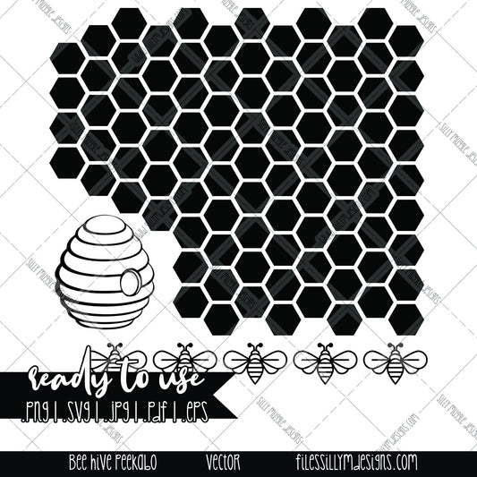 Bee Hive Tumbler Peekaboo Template SCG