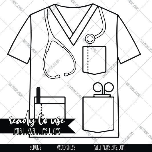 Medical Scrubs SVG